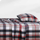 Bibb Home Printed Flannel 4 Piece Sheet Set.